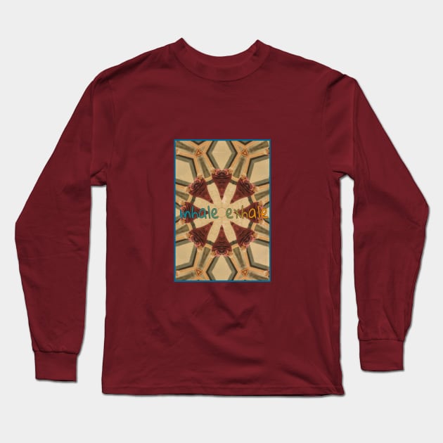 Inhale, Exhale A monk Mandala Long Sleeve T-Shirt by Michi&Co.